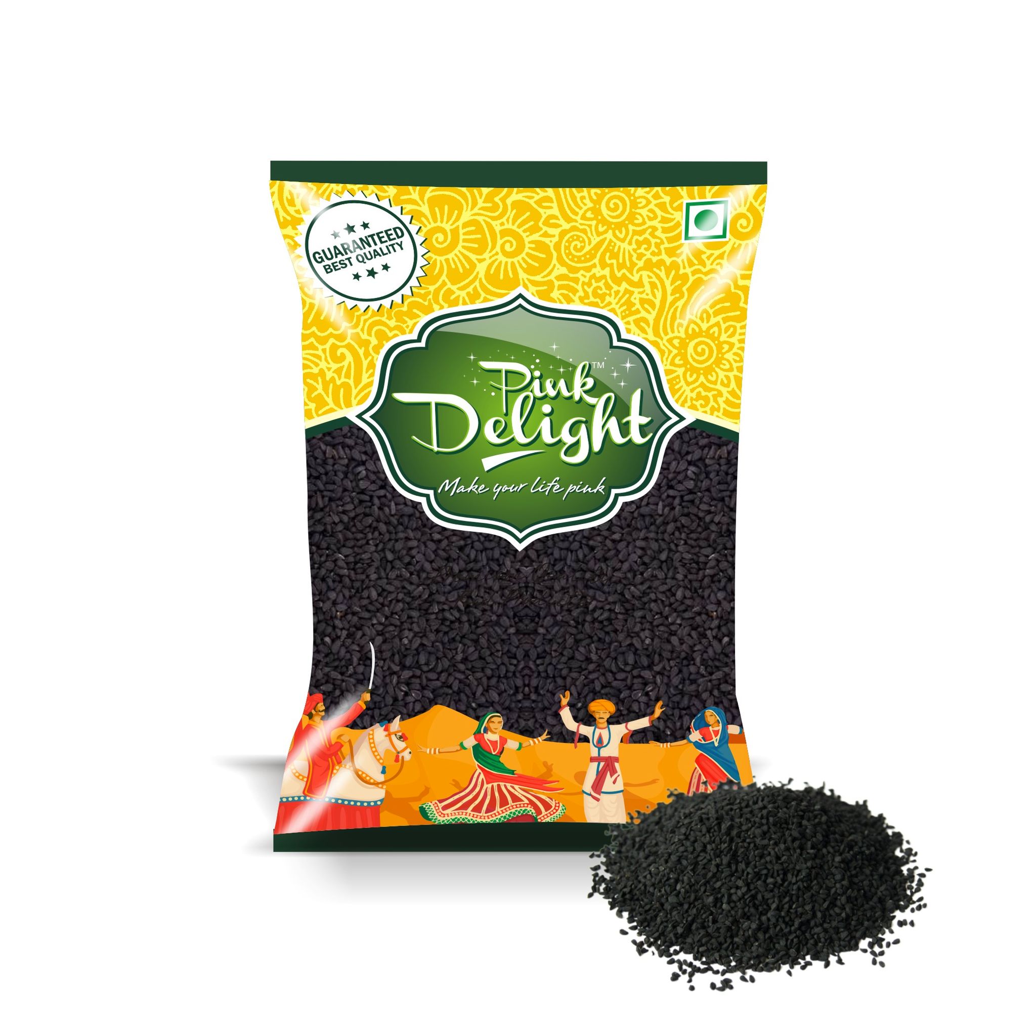 Pink Delight Spices | Kalonji (Black Cumin) | Natural & Organic Whole Spices | 100 Gm Pack