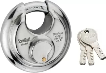 Screwtight Stainless Steel Polished Smart Lock 70mm (Steel)