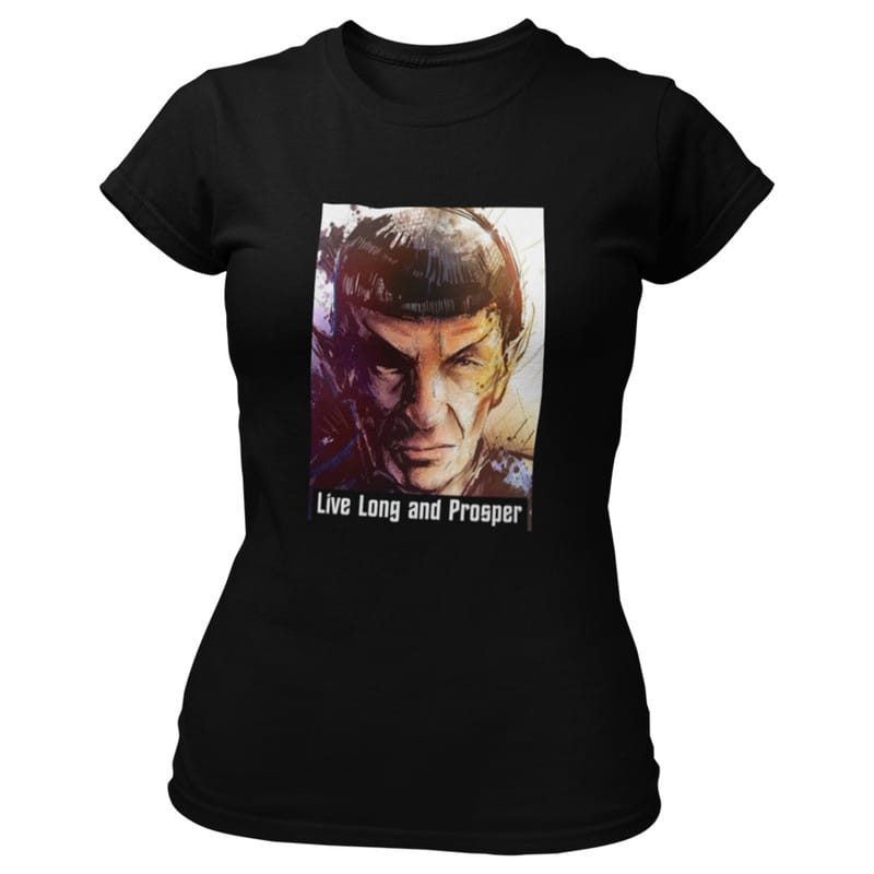 EqualLife Pure Cotton Chest Print T Shirt-Sifi Series-Live Long and Prosper-Spock-Design-3-by ZingerTees-Women-EL9120473-M