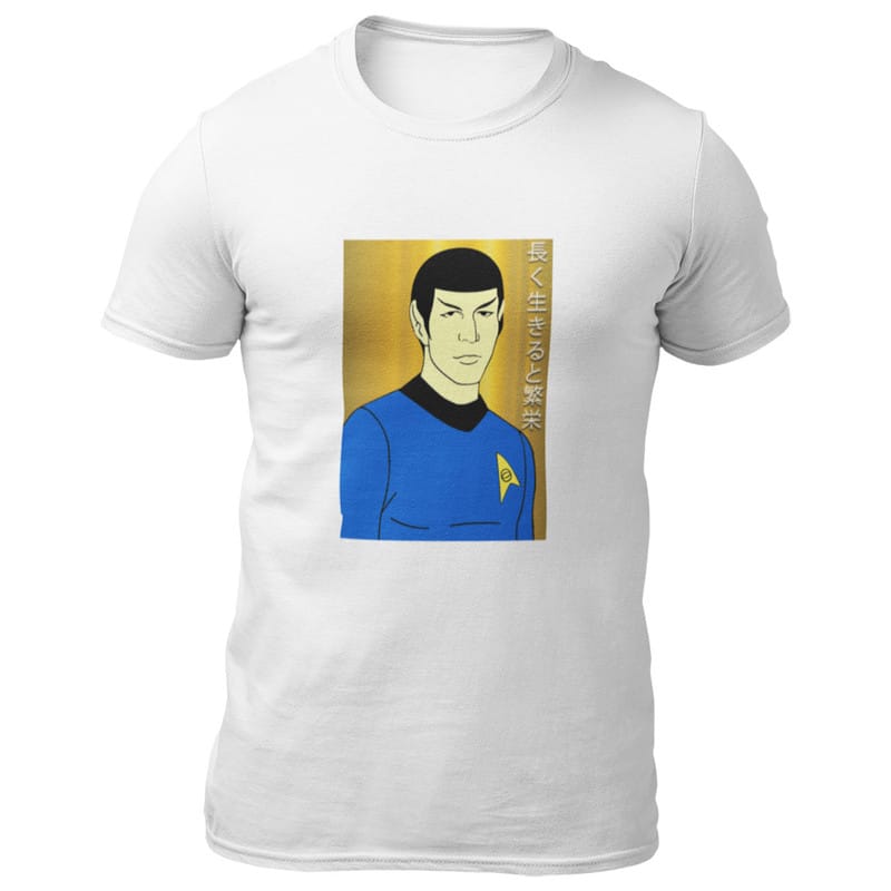 EqualLife Pure Cotton Chest Print T Shirt-Sifi Series-Live Long and Prosper-Spock-Design-4-by ZingerTees-Men-EL9120474-M