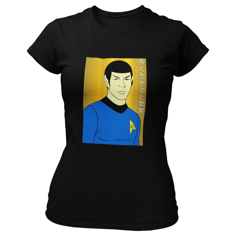 EqualLife Pure Cotton Chest Print T Shirt-Sifi Series-Live Long and Prosper-Spock-Design-4-by ZingerTees-Women-EL9120474-M