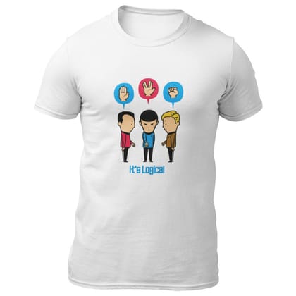 EqualLife Pure Cotton Chest Print T Shirt-Sifi Series-It is Logical-Spock-Design-5-by ZingerTees-Men-EL9120475-M