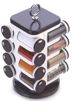 Spice box for Kitchen,Spice rack set for kitchen storage, Container Set Of 16 - Maroon