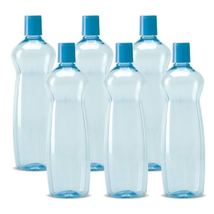 1000 Pet Water Bottles, 1 Litre Each, Set of 6, Blue