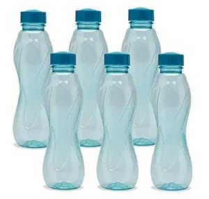 1000 Pet Water Bottle, Set of 6, 1 Litre, Blue |