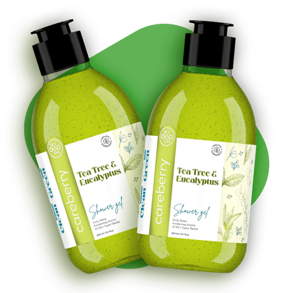 Tea Tree & Eucalyptus Daily Detox Shower Gel 300ml (Pack of 2) - Refreshing Body Wash with Organic Ingredients - Sulphate & Paraben Free - For All Skin Types - Vegan & Cruelty Free