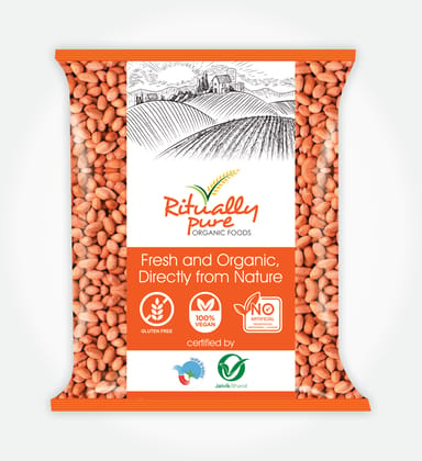 Ritually Pure 100% Organic | Dry & Unpolished Pulses | Mumfali Dana | Raw Peanuts | 500 Gm Pack