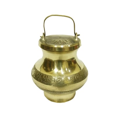 Salvus APP SOLUTIONS Brass Lota Kamandal (Gold_11 x 4.5 cm)