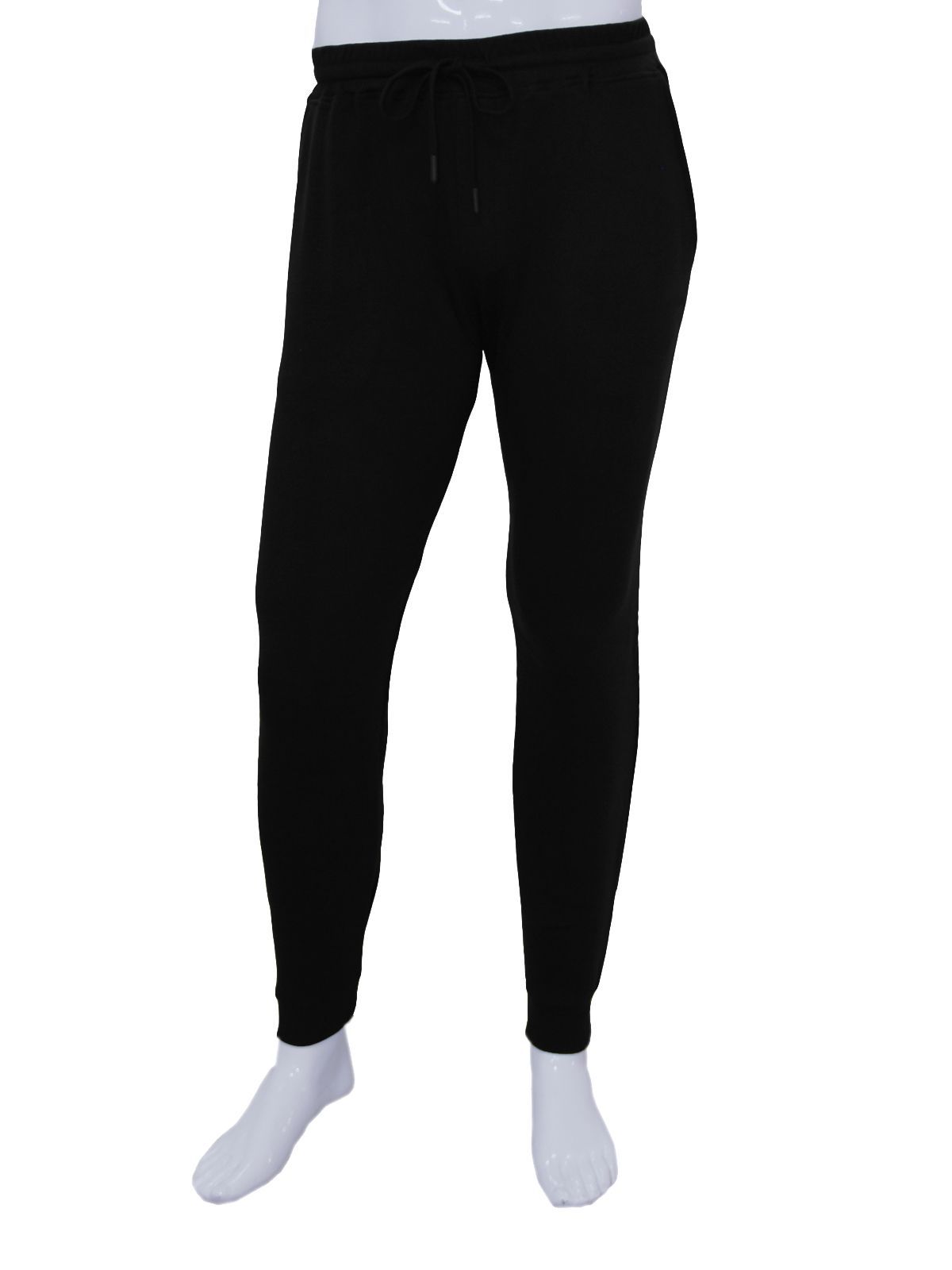 Men's Black Enzyme Finish Solid Joggers