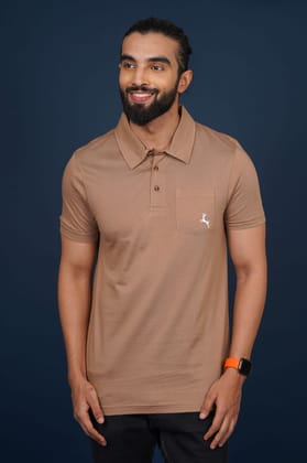 Men' Olive Steen  Solid Polo T-Shirt