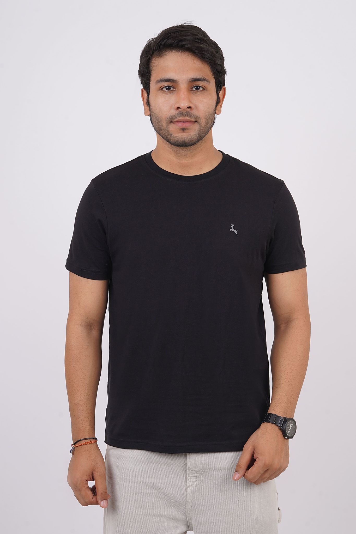 Men's Black S/J Crew Neck