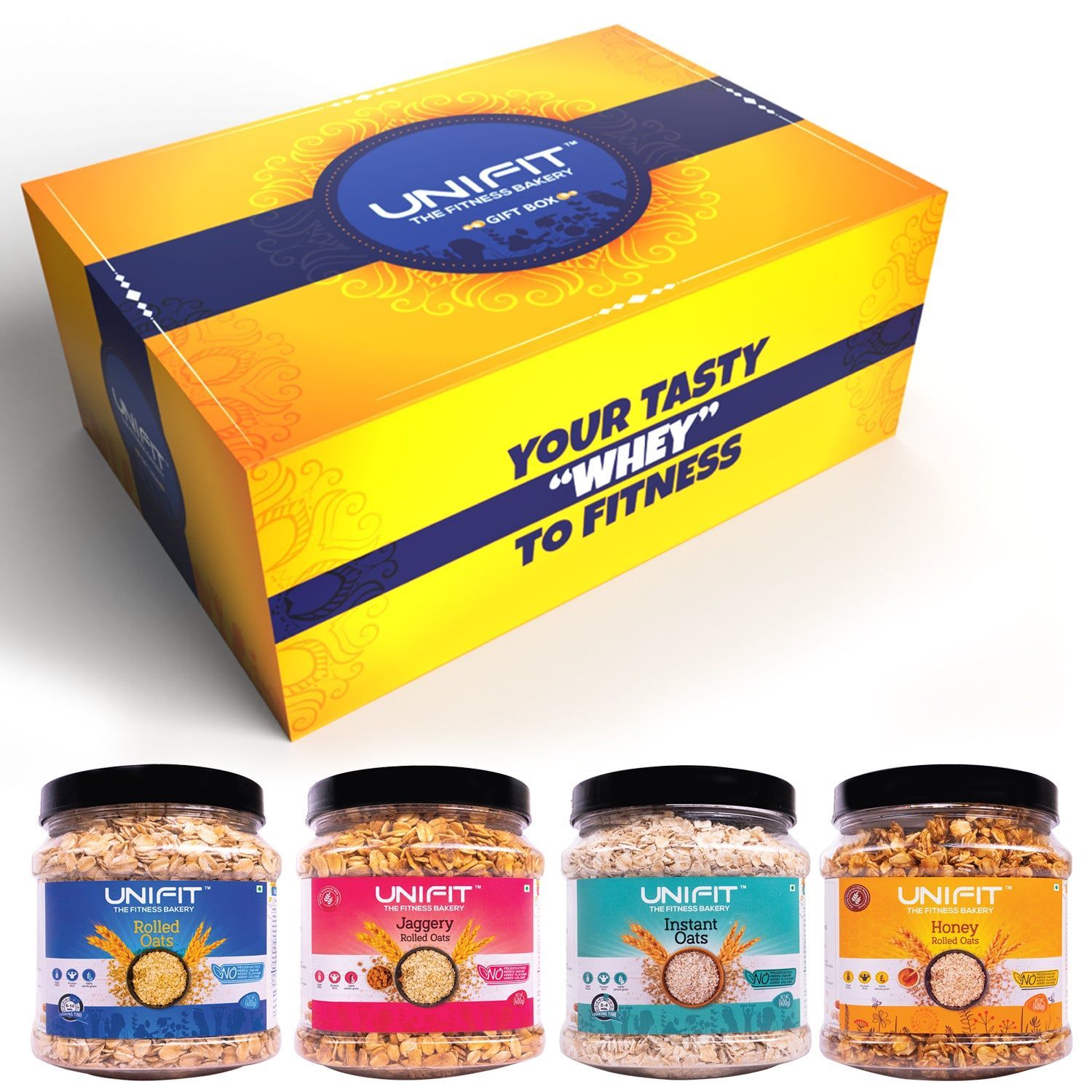 UNIFIT Diwali Gift Hamper, Oats And Flavoured Oats