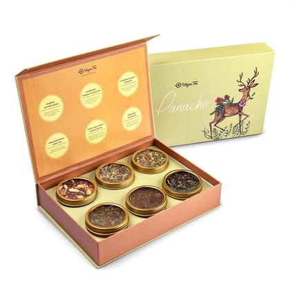 Udyan Tea Panache Assorted Tea Gift Box | 6 Premium Tea Varieties in Sampler Gift Pack