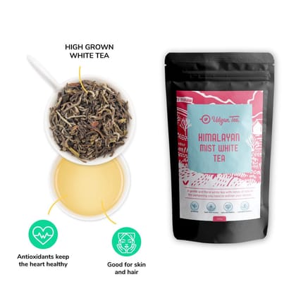 Udyan Tea Himalayan Mist White Tea | Fresh Loose Leaf White Tea for Healthy Glowing Skin