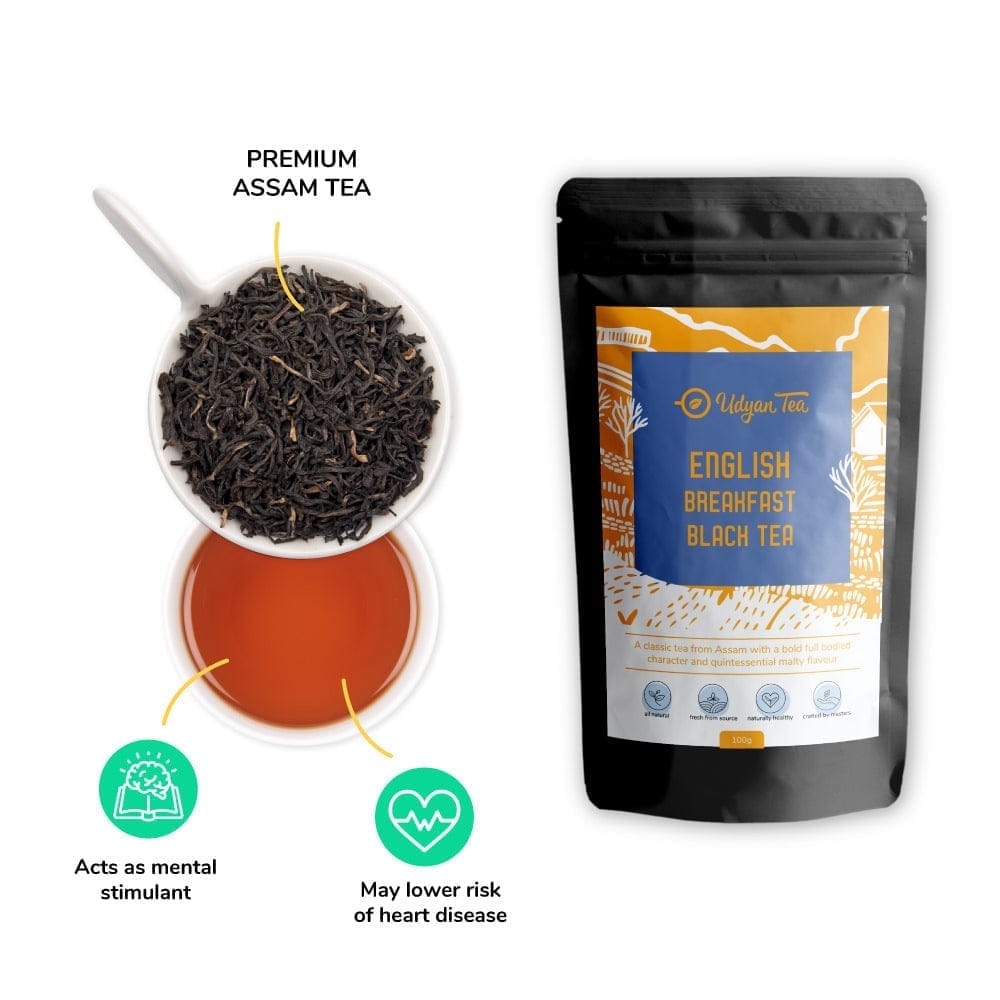 Udyan Tea English Breakfast Tea | Natural Loose Leaf Tea