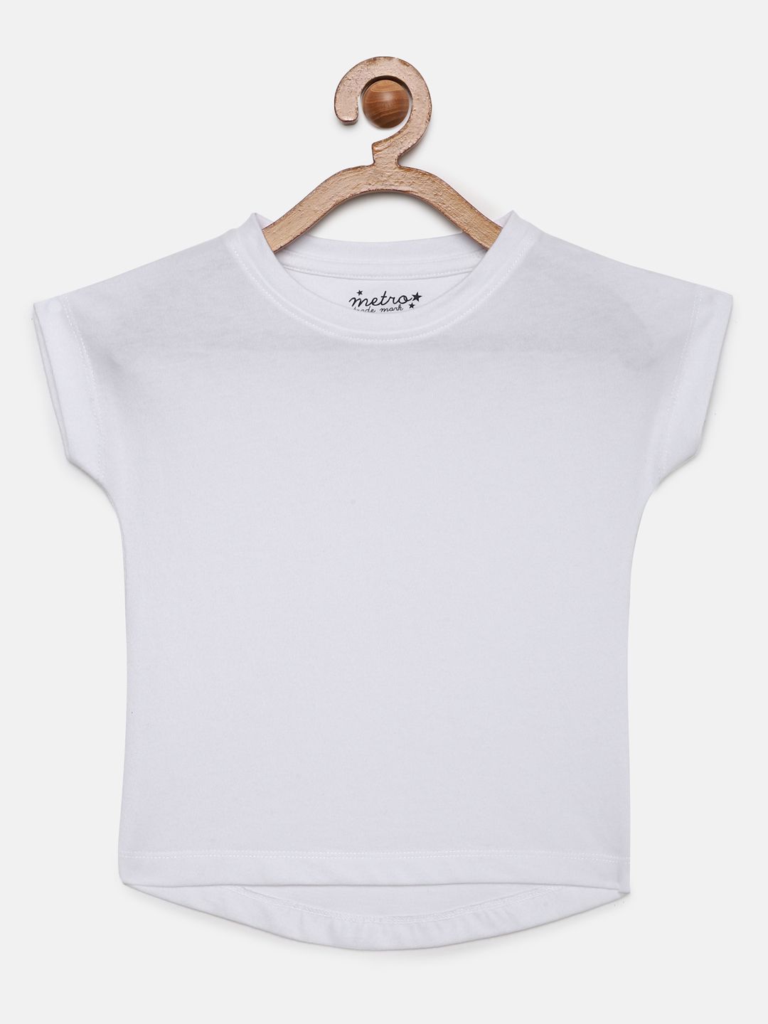 Girls Solid White  Crop Top