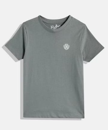 Boys Solid Round Neck T-shirt