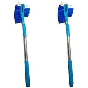 JMP BRUSH Hockey Shape Toilet Cleaner Brush for Western and Indian Pack Of 2