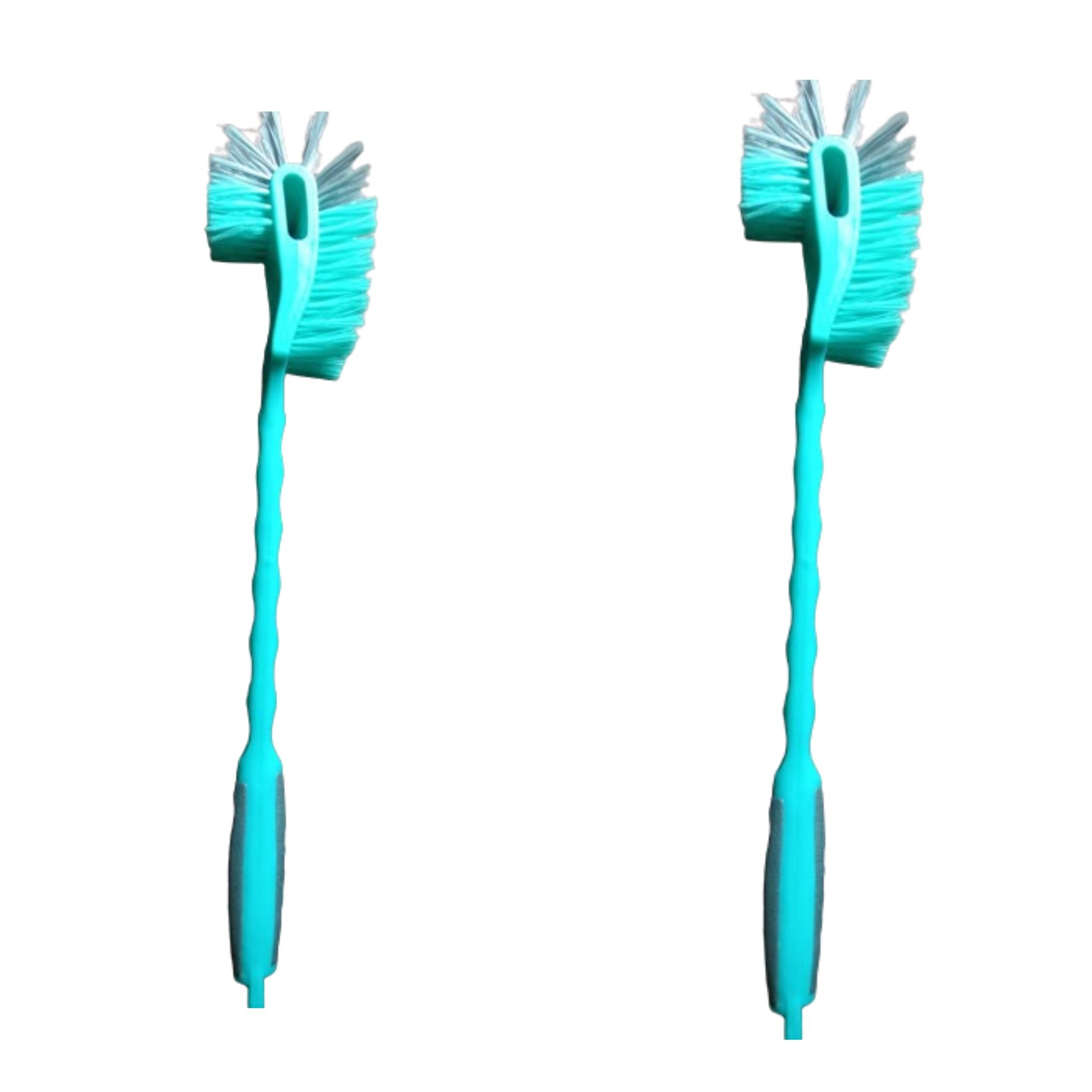 JMP BRUSH Hockey Shape Toilet Cleaner Brush for Western and Indian Pack Of 2