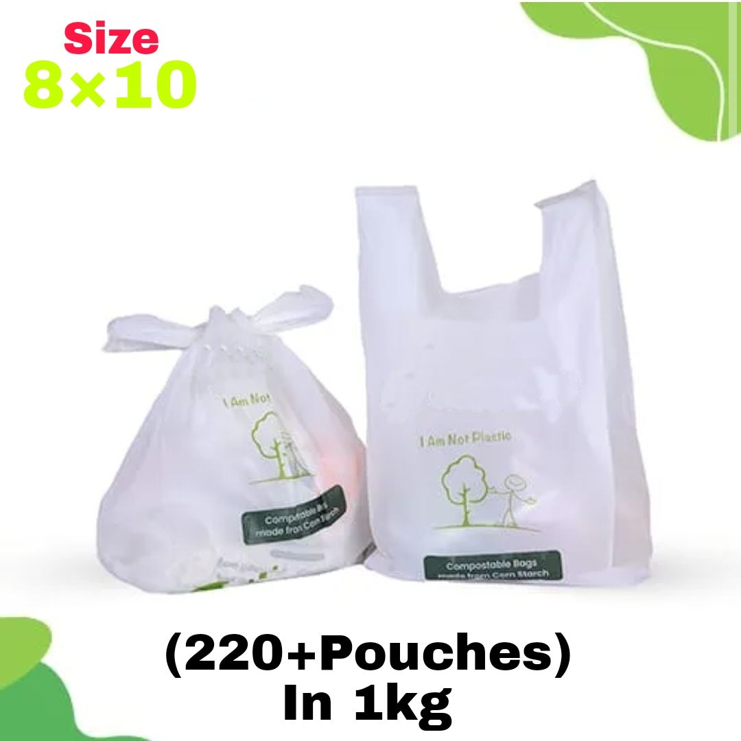 Biodegradable  Carry Bags Medium 8×10 Inch Compostable