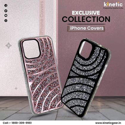 Kinetic Wears Designed for i+Phone 15 Pro Max Case with Luxury Cute Design Glitter Diamond Rhinestone Women Teen Girls Phone Cases Compatible with i+Phone 15 Pro Max