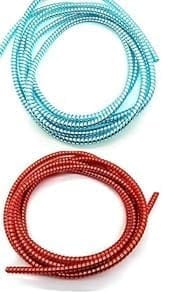 Kinetic Wears Ultimate Cable Protector Spiral Cable Protector 1.5 Meter | Plastic Cord Wire Charger Winder for All Types of Charging Cables Pack of 2 (Red, Blue)