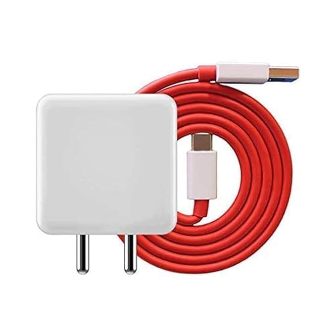 Kinetic Wears Charger Adapter with USB Type C Data Cable for 65W Dash Charging Compatible with Oneplus Nord 10/9R/9 Pro/8/8 Pro/7T/7T Pro/7/7 Pro/6/6T/5T/5/3T/3, Nord 2 Ce Series, with Dash Charging Cable