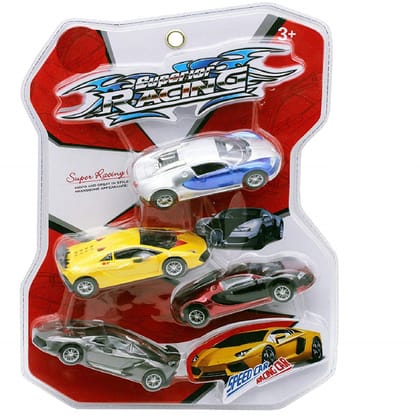 KTRS Enterprise Superior Racing Speed Racing Pull Back Car (Set of 4) Color May Vary