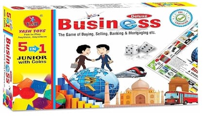 Shri Balaji Presents: 5-in-1 Business (Junior) English - A Game of Buying, Selling, Banking, Mortgaging, Etc.