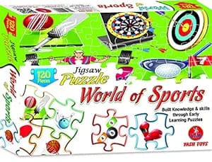 Shri Balaji World of Sports Jigsaw Puzzle for Kids,Includes 120 Pieces of Fun Puzzle (World of Sports)