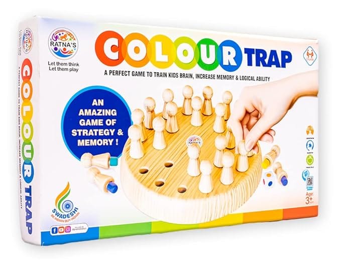 Shri Balaji Colour Trap Board Game to Train Kids Brain, Increase Memory & Logical Ability