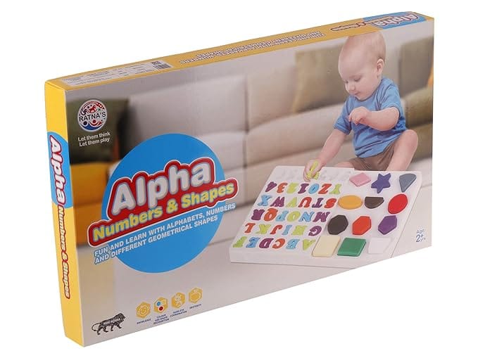 Shri Balaji Educational Alpha, Numbers & Shapes for Kids. Let Them Learn The Combo of Alphabet,Number and Shapes