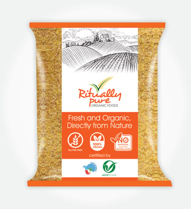 Ritually Pure 100% Organic | Natural & Organic Flour | Dalia (Broken Wheat) | 1 Kg Pack