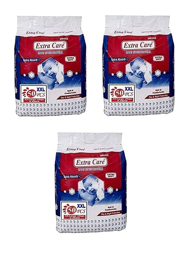 Alizee Extra Care Pants Style Baby Diapers - 150 Count | Anti Rash Blanket & Leakage Protection Baby Diaper Pants