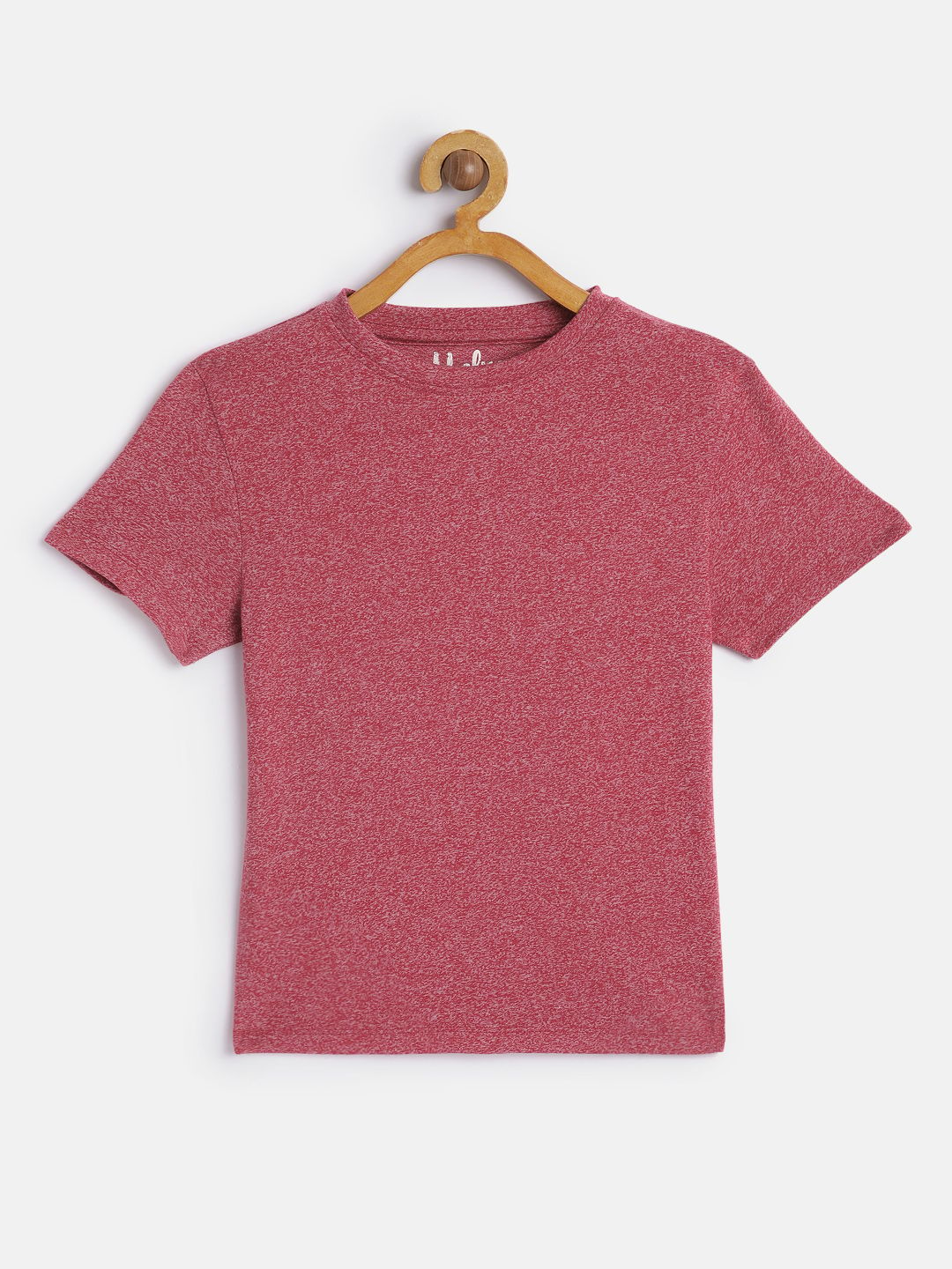 Boys Red Solid T-shirt