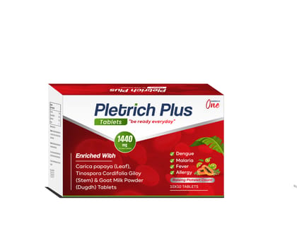Enrich One Pletrich Plus Ready With Carica Papaya Leaf, Giloy, Goat Milk Powder  (PACK OF 100 N)