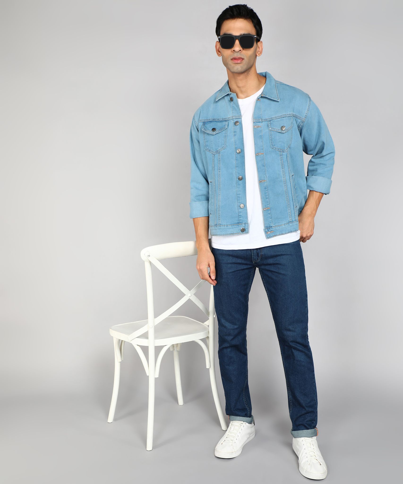 FTX Full Sleeve Solid Men Denim Jacket