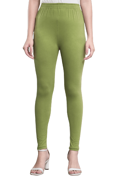 SOFT COLORS Women's Skinny Fit Ethnic Wear Ankle Length Leggings (Mehandi Color)