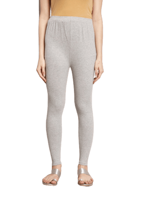 SOFT COLORS Women's Skinny Fit Ethnic Wear Ankle Length Leggings (Light Grey )