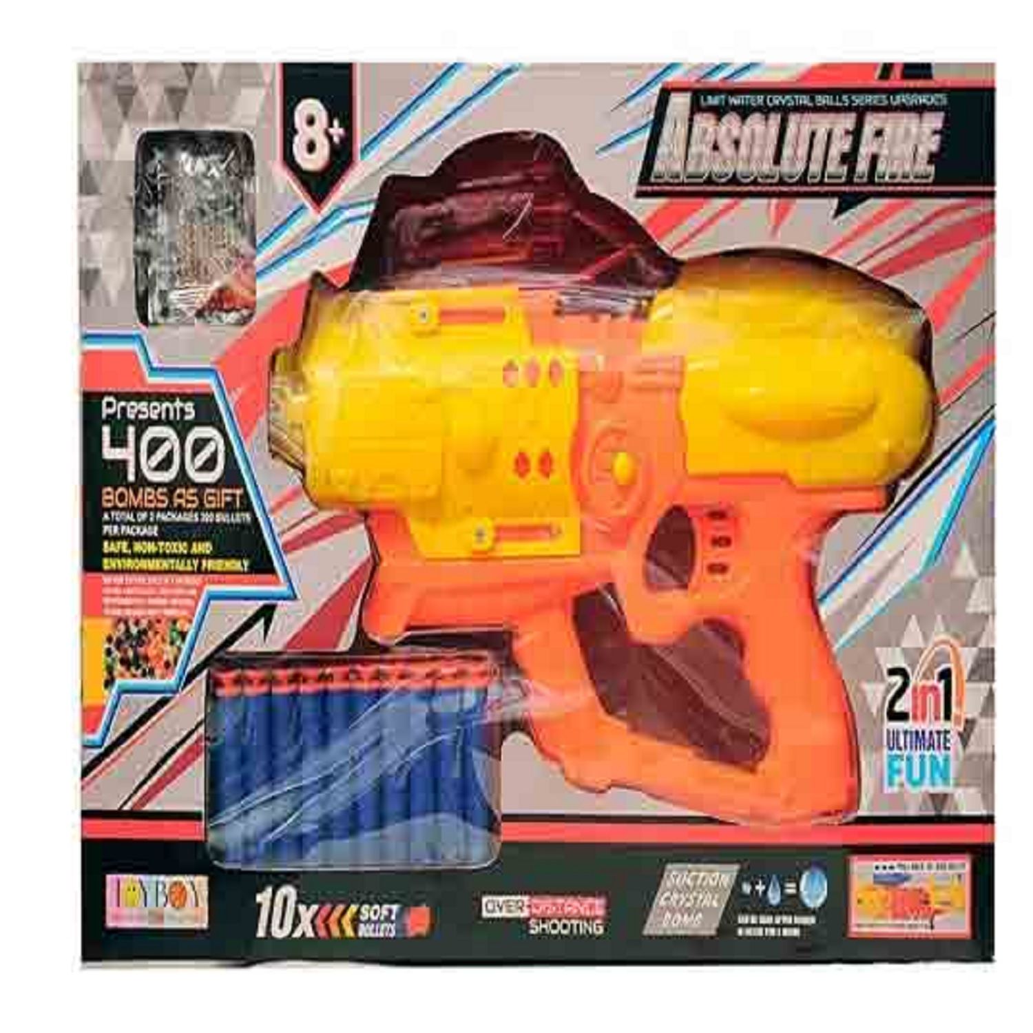 KTRS Enterprise Fire 2 in 1 Water Bombs Soft Bullets Guns & Darts Gun with 10 Soft Bullets