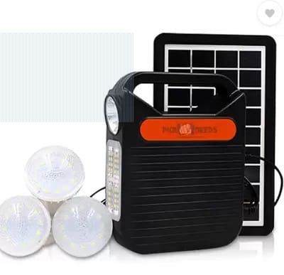 Emergency Portable Inverter with 3 Individual 6 Volt LED Hanging Bulbs