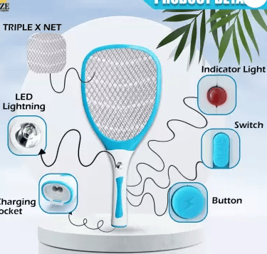 Heavy Duty Mosquito Racket/Bat with Torch with Wire Charging Electric Insect Killer Indoor, Outdoor  (Bat)