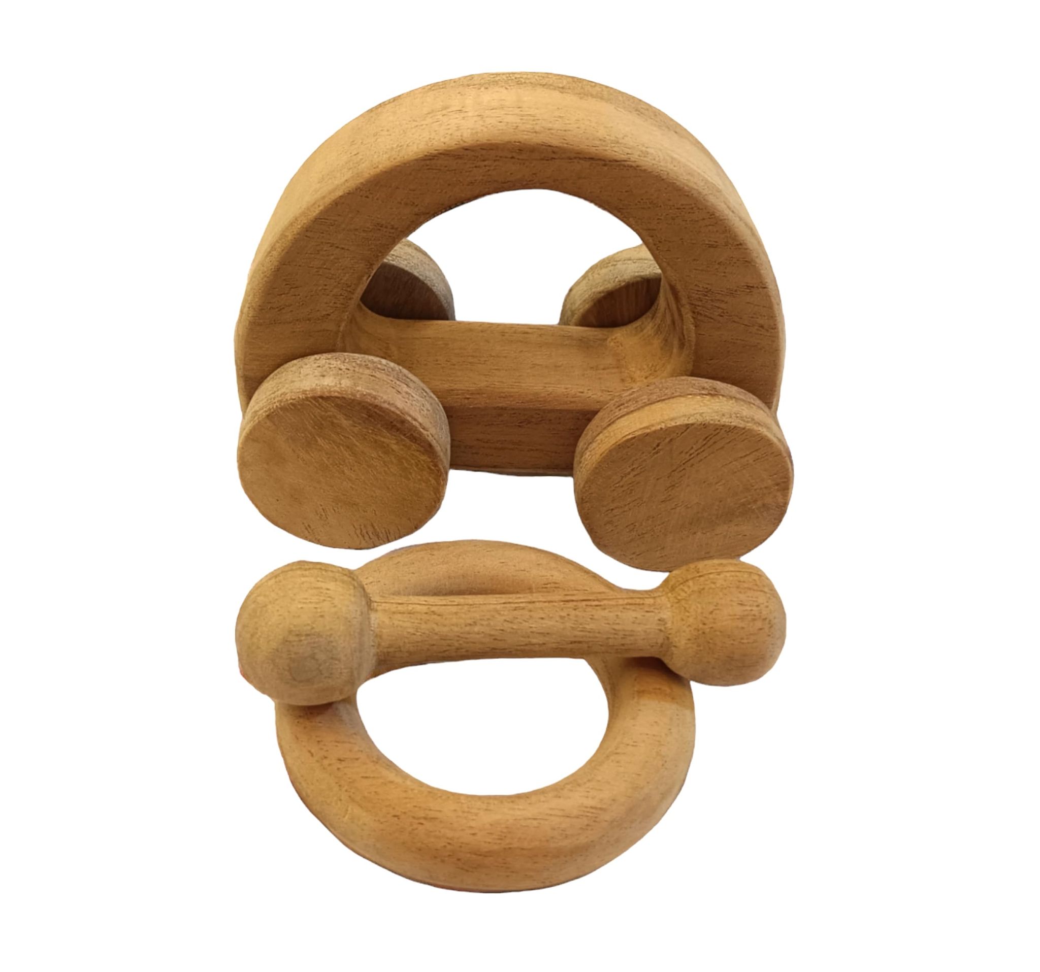 Healthy Neem Toys - Car, Dumb Bell & Ring Shapes