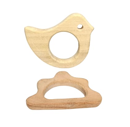 Neem Teethers - Beautiful Shapes of Dove & Cloud for Strenthening Gums for 0-3 Year Babies