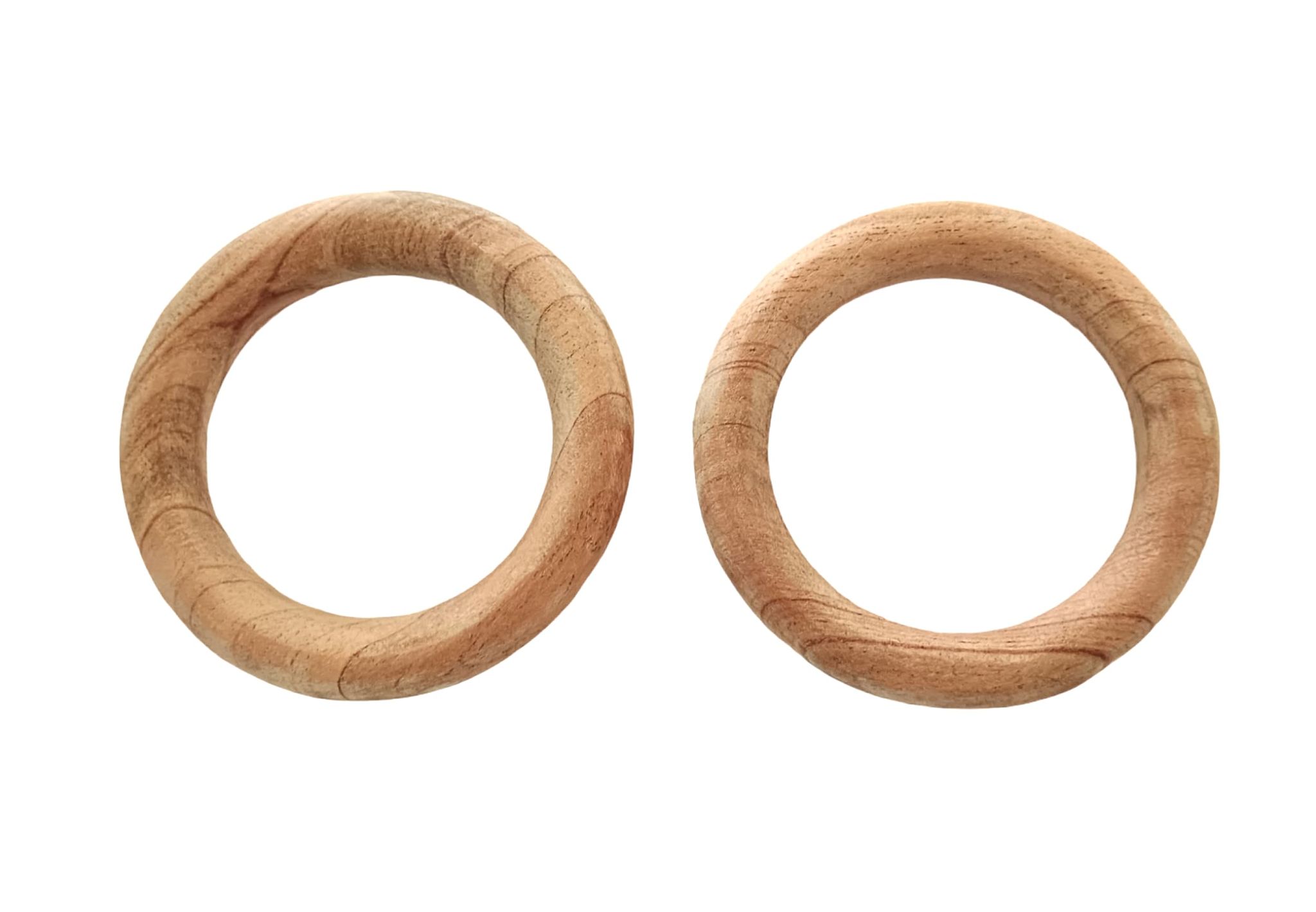 neemtoys Neem Wooden Teether Rings for Kids of Age 0 to 3 Yeas - Set of 2Pc