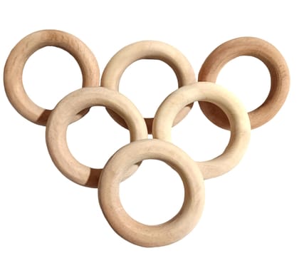 Neem Wooden Rings Teethers for Teething & Strenthening Gums of Babies 0 to 3 Years