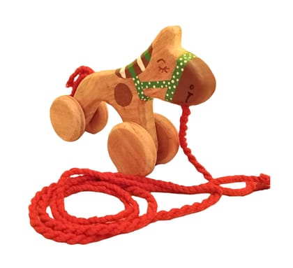 neemtoys Neem Wooden Pull Along Horse Toy for Kids of Age 8 Months to 8 Years| Birthday Gift for Toddlers