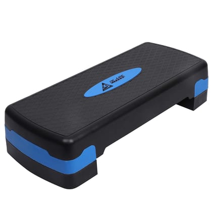 De Jure Fitness Aerobic Stepper, Two Height Level Adjustments - 4 inches and 6 inches, Slip-Resistant & Shock Absorbing Platform for Extra-Durability, Supports Upto 200 KG, (Blue)