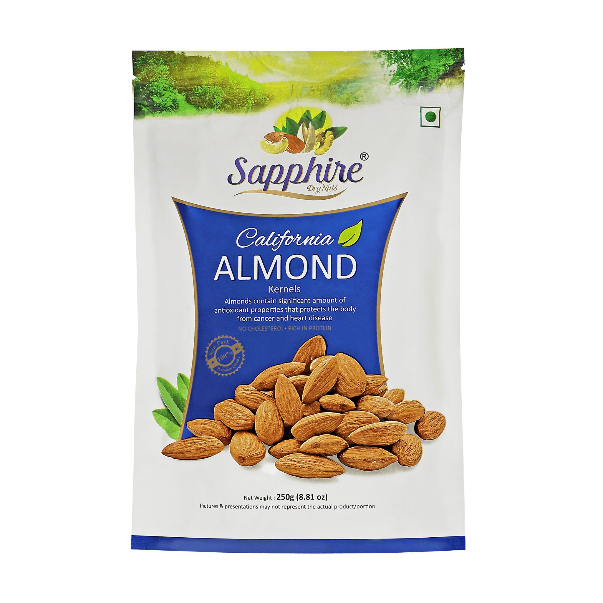 Sapphire Almond Plain-250gm