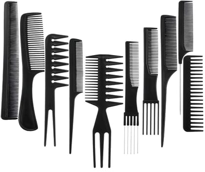 Beauty 10 Pcs Multipurpose Salon Hair Styling (41 * 25) cm Hairdressing hairdresser Barber Combs Professional Comb Kit